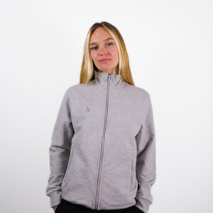 Veste Zippée Gris Premium « Andrea » — Molleton Non Gratté